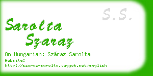 sarolta szaraz business card